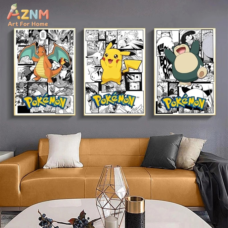 Anime Merchandise Posters - لوحة قماشية مطبوعة من AZNM لشخصيات